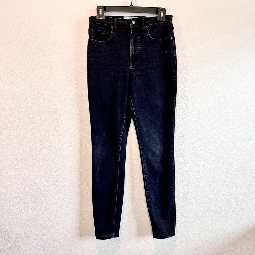 Everlane High Rise Skinny Jeans Black Wash Women’s 29 Tall Modal Stretch Denim